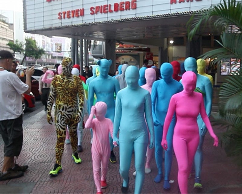 DreamHigh DH Men's Polyester Spandex Full Body Halloween Costume Zentai Suit (Black, L) - Image 3